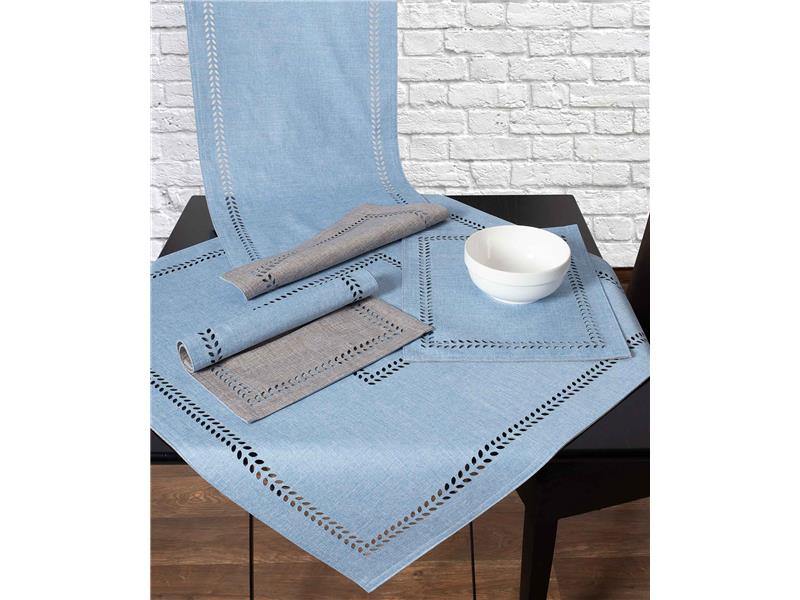 καρέ (90cm x 90cm) bg18 σιέλ/γκρι