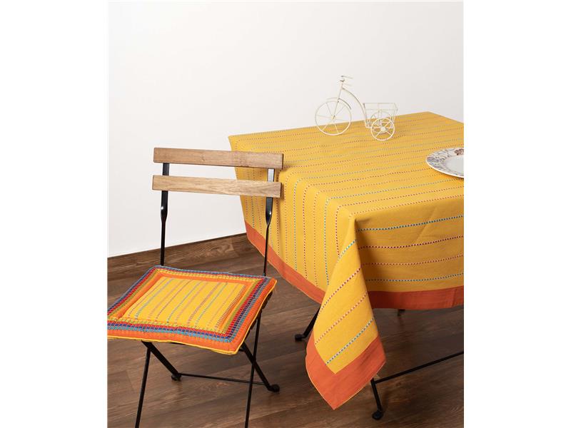 τραπεζομάντηλα (140cm x 240cm)  moda κίτρινο ριγέ φάσα