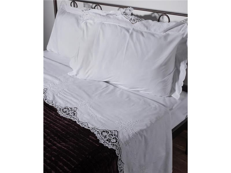 ΧΕΙΡΟΠΟΙΗΤΟ ΒΕΝΙΣ ΣΕΝΤΟΝΙ NG018 ΤΡΙΩΝ ΤΕΜΑΧΙΩΝ (225CM X 270CM) ΛΕΥΚΟ