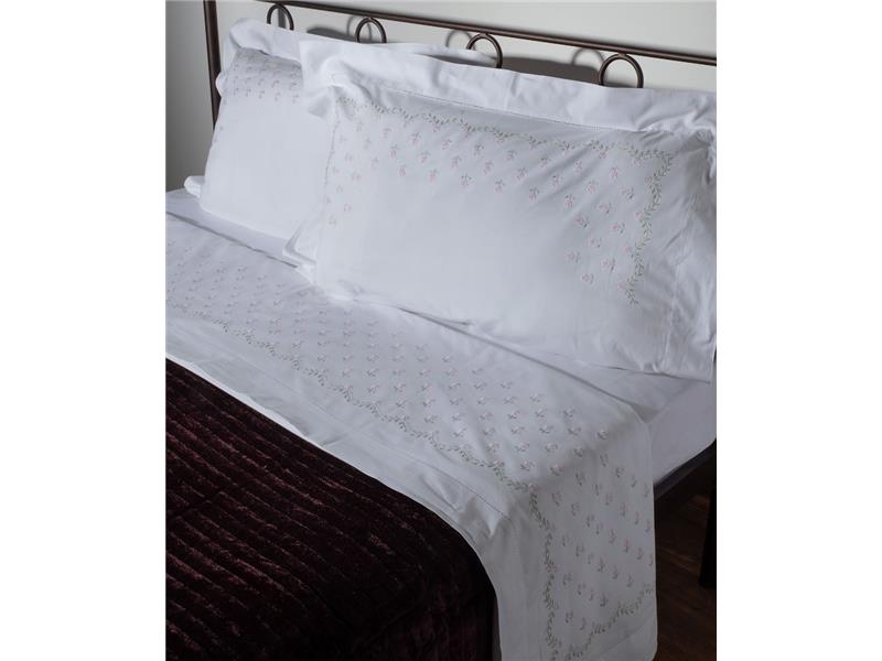 ΧΕΙΡΟΠΟΙΗΤΟ ΣΕΝΤΟΝΙ ΜΕ ΚΕΝΤΗΜΑ 2806A ΤΕΣΣΑΡΩΝ ΤΕΜΑΧΙΩΝ (225CM X 270CM) ΛΕΥΚΟ ΡΟΖ