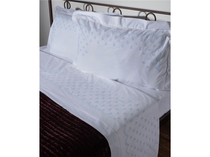 ΧΕΙΡΟΠΟΙΗΤΟ ΣΕΝΤΟΝΙ ΜΕ ΚΕΝΤΗΜΑ 2806B ΤΕΣΣΑΡΩΝ ΤΕΜΑΧΙΩΝ (225CM X 270CM) ΛΕΥΚΟ ΣΙΕΛ