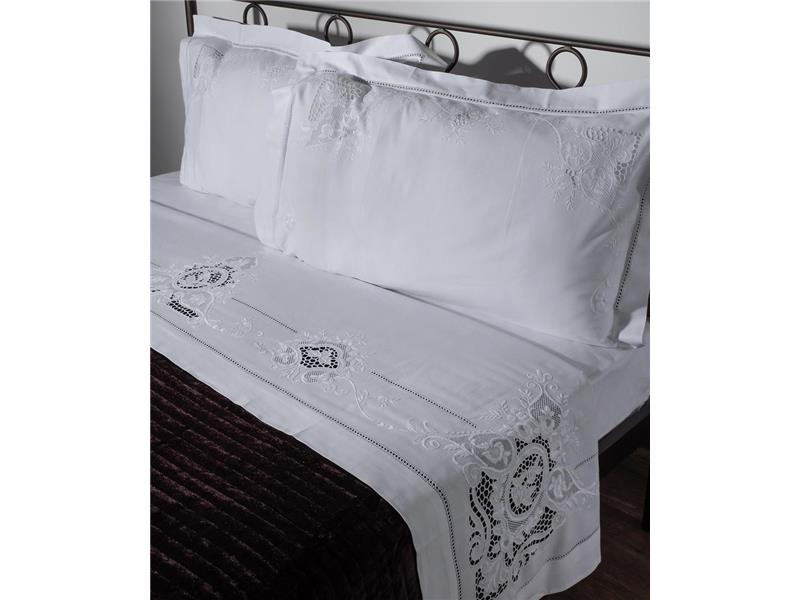 ΧΕΙΡΟΠΟΙΗΤΟ ΚΟΦΤΟ ΣΕΝΤΟΝΙ 2105 ΤΕΣΣΑΡΩΝ ΤΕΜΑΧΙΩΝ (225CM X 270CM) ΛΕΥΚΟ