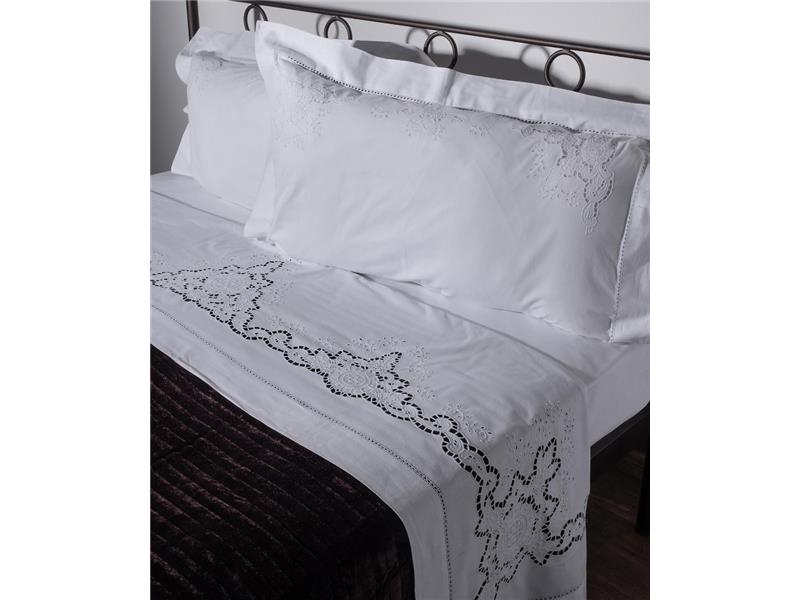 ΧΕΙΡΟΠΟΙΗΤΟ ΚΟΦΤΟ ΣΕΝΤΟΝΙ 139 ΤΕΣΣΑΡΩΝ ΤΕΜΑΧΙΩΝ (225CM X 270CM) ΛΕΥΚΟ