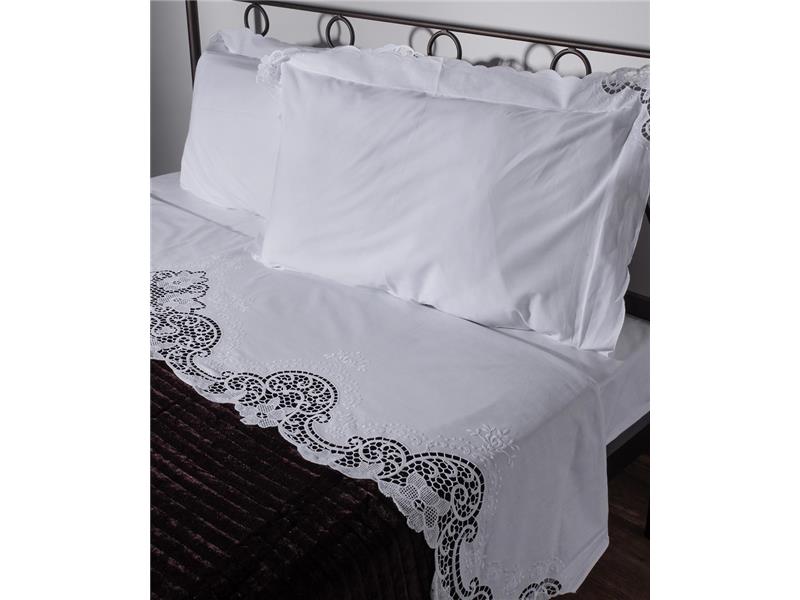 ΧΕΙΡΟΠΟΙΗΤΟ ΚΗΠΟΥΡ ΣΕΝΤΟΝΙ 6105 ΤΕΣΣΑΡΩΝ ΤΕΜΑΧΙΩΝ (225CM X 270CM) ΛΕΥΚΟ