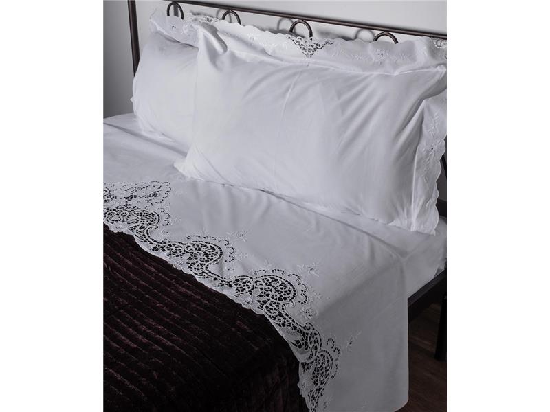 ΧΕΙΡΟΠΟΙΗΤΟ ΣΕΝΤΟΝΙ Κ37 ΚΗΠΟΥΡ ΤΡΙΩΝ ΤΕΜΑΧΙΩΝ (225CM X 270CM) ΛΕΥΚΟ