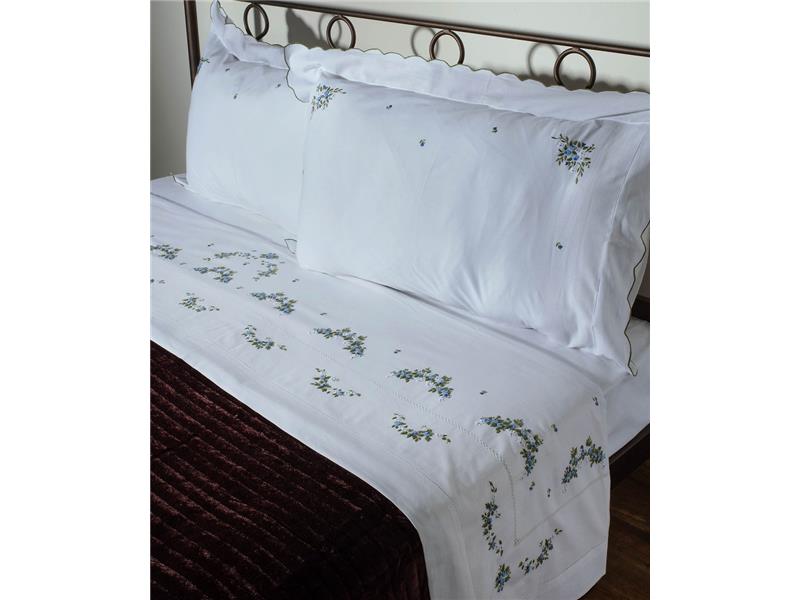 ΧΕΙΡΟΠΟΙΗΤΟ ΡΟΚΟΚΟ ΣΕΝΤΟΝΙ 7003 ΤΕΣΣΑΡΩΝ ΤΕΜΑΧΙΩΝ (225CM X 270CM) ΛΕΥΚΟ/ΣΙΕΛ