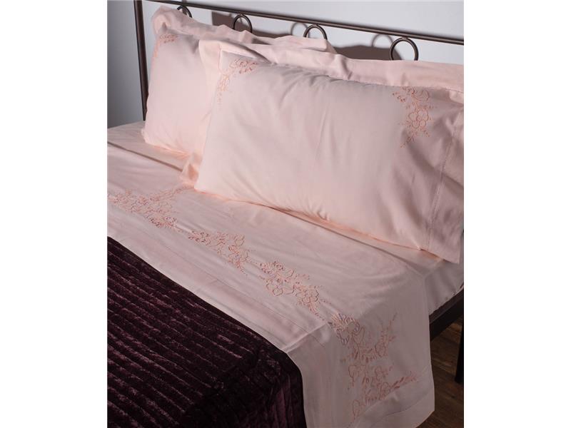 ΧΕΙΡΟΠΟΙΗΤΟ ΑΠΛΙΚΕ ΣΕΝΤΟΝΙ NJ01 ΤΕΣΣΑΡΩΝ ΤΕΜΑΧΙΩΝ (225CM X 270CM) ΡΟΖ