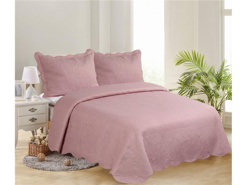 Μονό κουβερλί solid (160cm x 220cm + 1 x 50cm x 70cm ) amethyst/cream