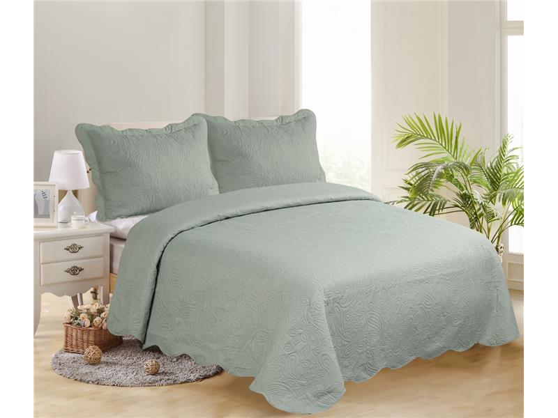 ΜΟΝΟ ΚΟΥΒΕΡΛΙ SOLID (160cm x 220cm + 1 x 50cm x 70cm ) MINT/CREAM