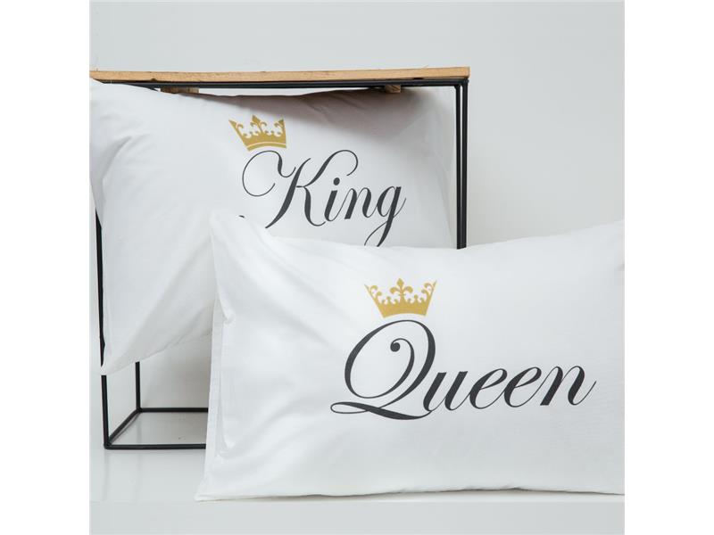 Ζεύγος Μαξιλαροθήκες Queen&King