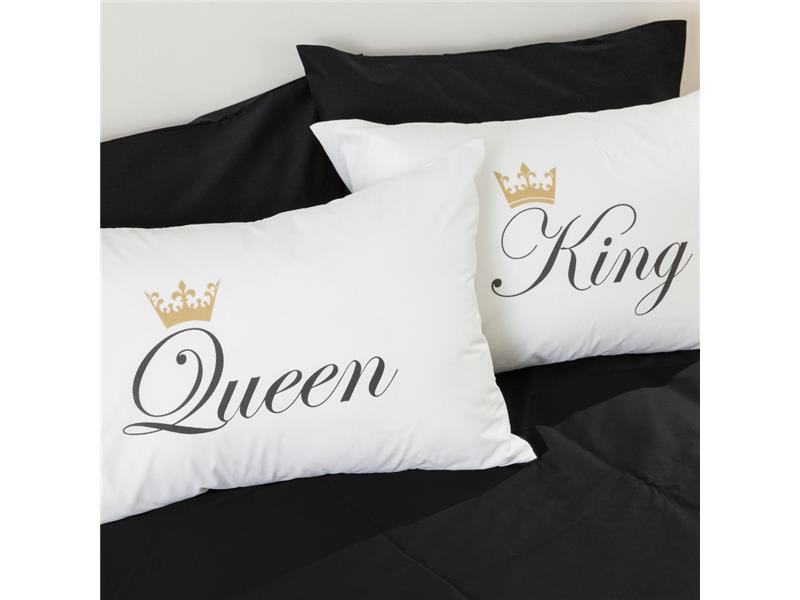 Ζεύγος Μαξιλαροθήκες Queen&King