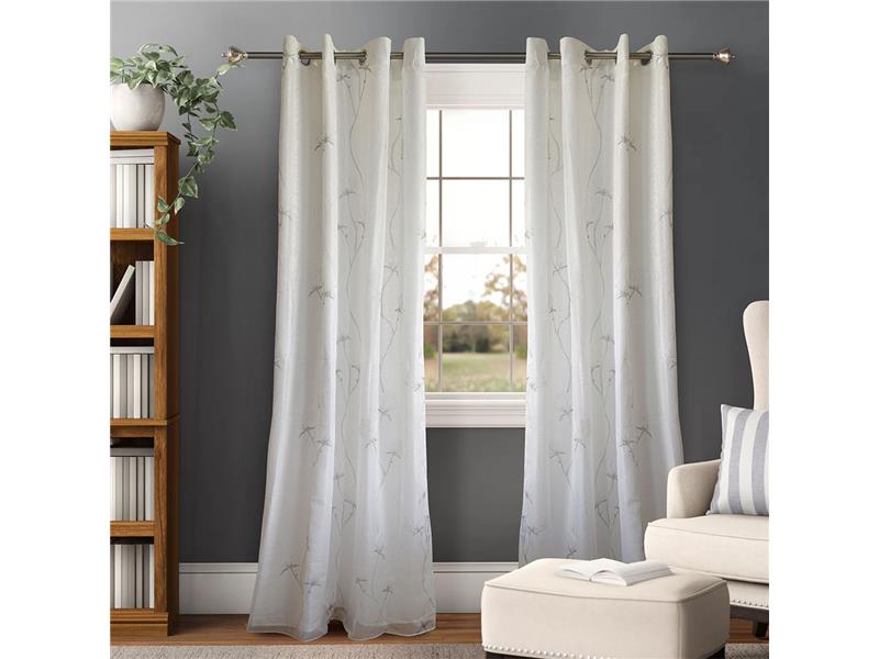 LINO ΚΟΥΡΤΙΝΑ AVRA ΜΕ ΤΡΟΥΚΣ GREY 140Χ260