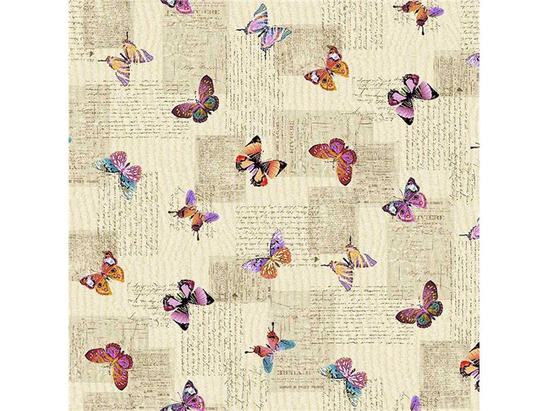 LINO ΚΟΥΡΤΙΝΑ PAPILLON 101 ΜΕ ΤΡΕΣΑ BEIGE 135X270