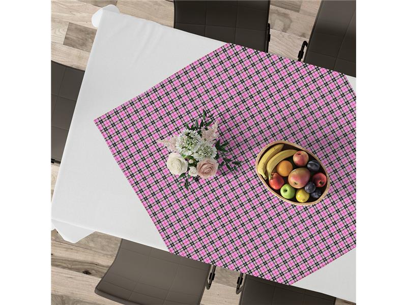 LINO ΚΑΡΕ TARTAN 301 PINK 90Χ90