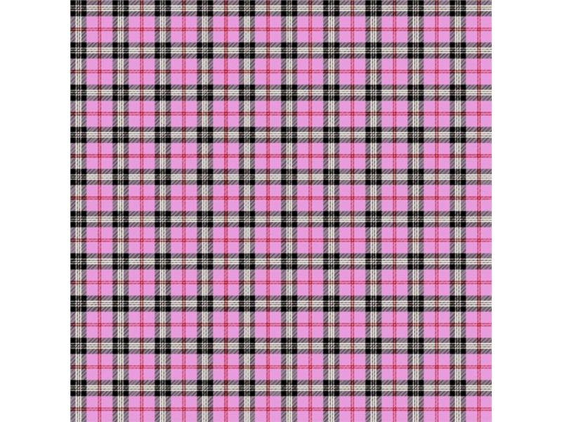 LINO ΚΑΡΕ TARTAN 301 PINK 90Χ90