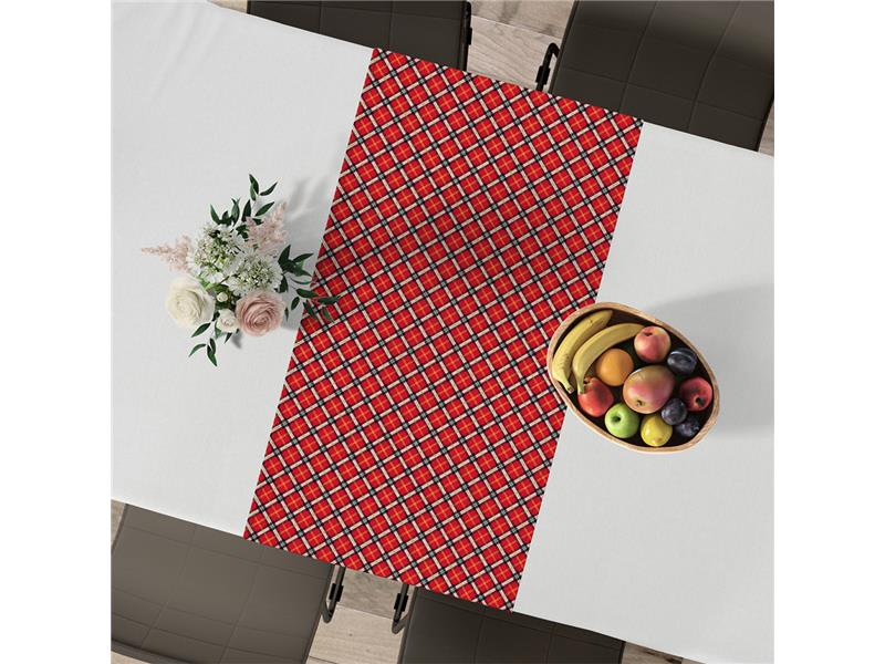 LINO ΤΡΑΒΕΡΣΑ TARTAN 401 RED 45X145