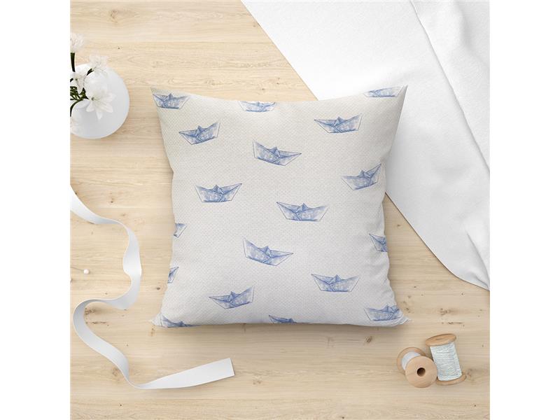 LINO ΜΑΞΙΛΑΡΟΘΗΚΗ PAPER BOAT 601 BLUE 45X45