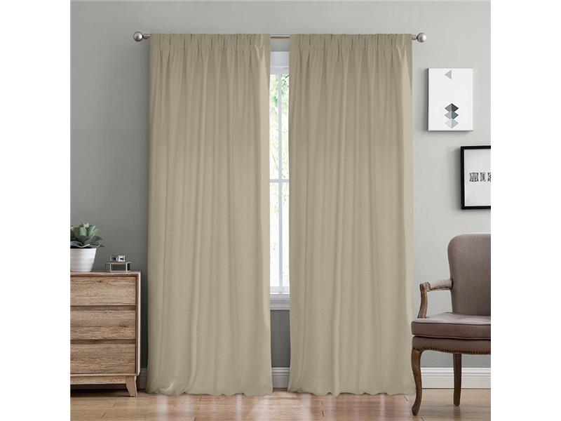 LINO ΚΟΥΡΤΙΝΑ SAMOS ΜΕ ΤΡΕΣΑ C91045 MOCCA 150Χ275