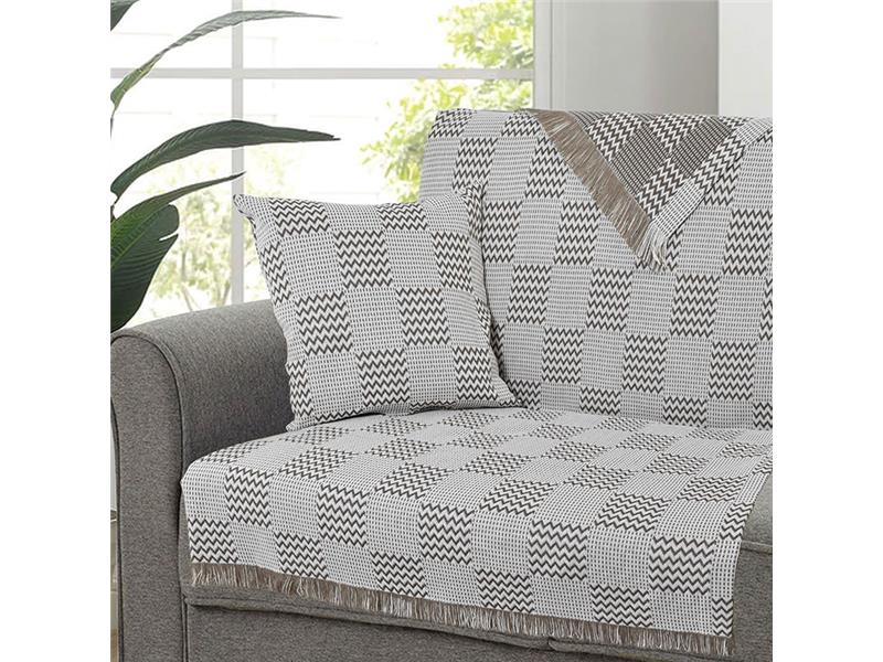 6022 Ριχτάρι 100% COTTON Καφέ - Καφέ, Διθέσιο 180X240