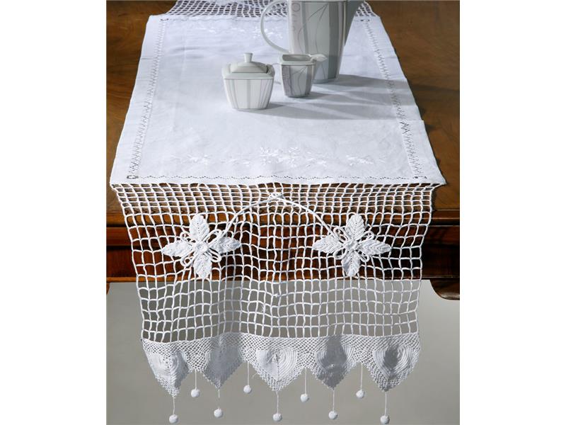 Τραβέρσα Ρουμάνικη (50cm x 200cm) λευκή