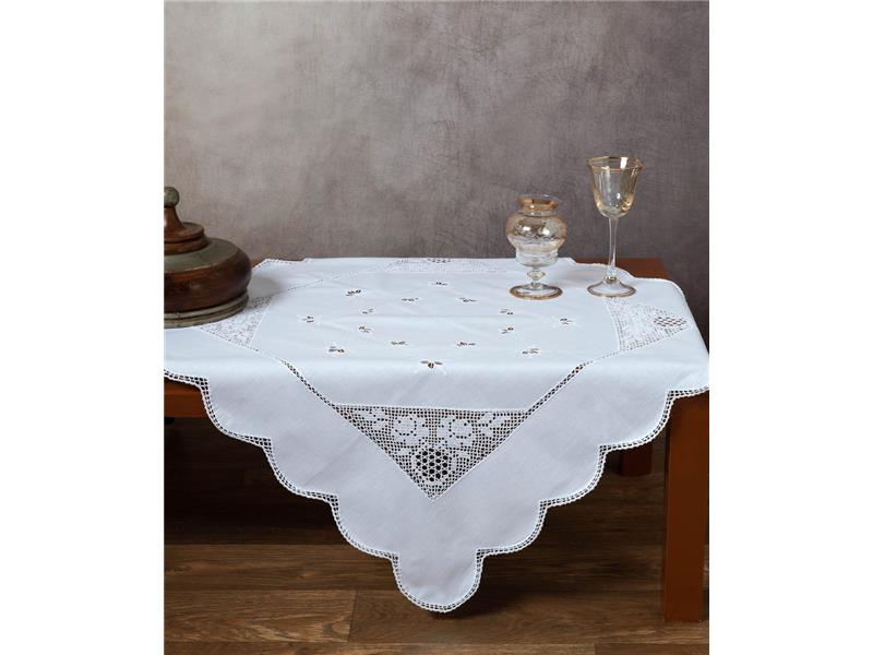 Καρέ με πλεκτό 1159 (90cm x 90cm) λευκό