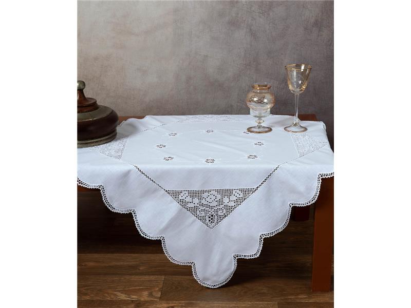 Καρέ με πλεκτό 1155 (90cm x 90cm) λευκό