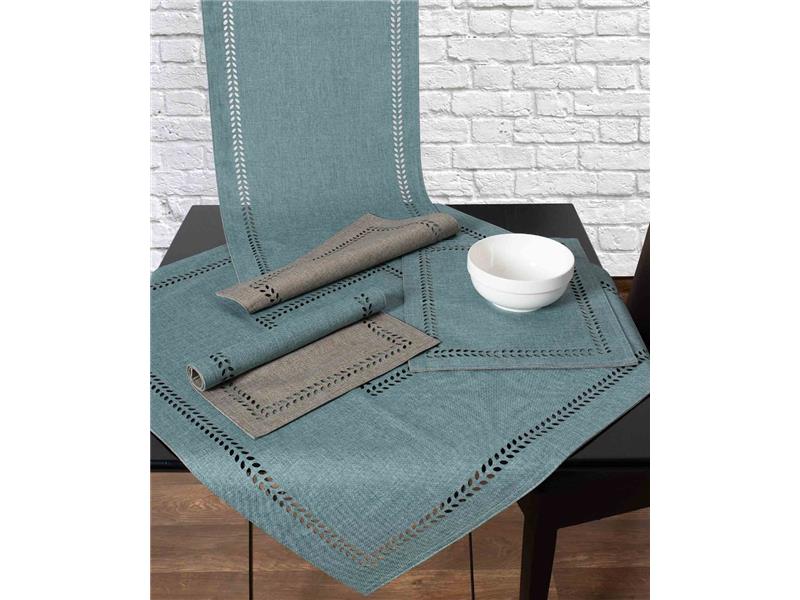 τραβέρσα (45cm x 170cm)  bg18 πετρόλ/γκρι