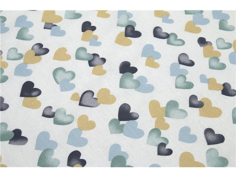 ΣΕΝΤΟΝΑΚΙ ΛΙΚΝΟΥ ΒΡΕΦ Cotton 100% 80Χ110 Hearts 11 Grey-Green