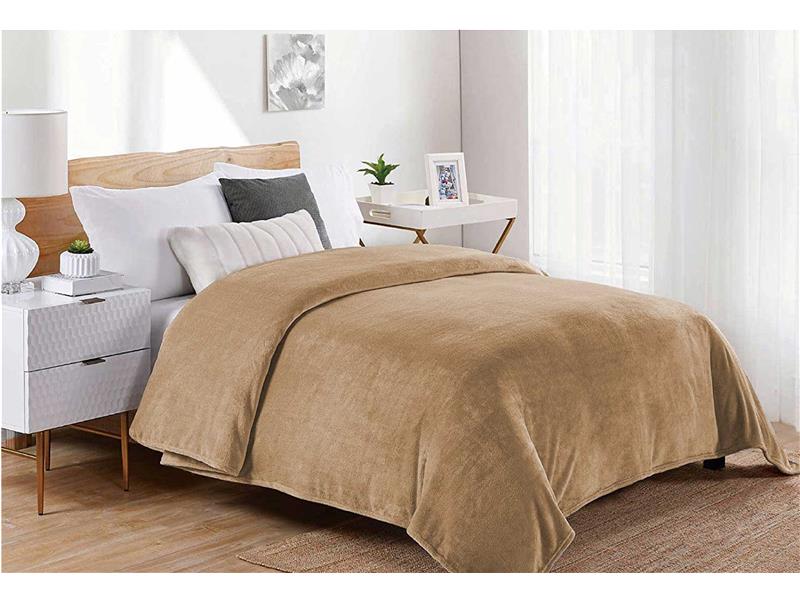 ΚΟΥΒΕΡΤΑ CORAL FLEECE  Polyester 160X220 Μονόχρωμη 02 Beige