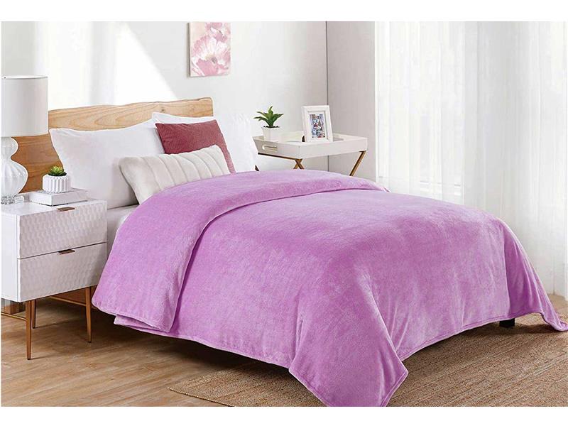 ΚΟΥΒΕΡΤΑ CORAL FLEECE  Polyester 220Χ240 Μονόχρωμη 05 Lila