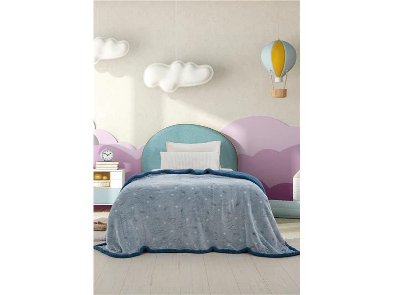 Κουβερτα Ημιδιπλη Luminous Collection 160x220 SPACESHIP Palamaiki
