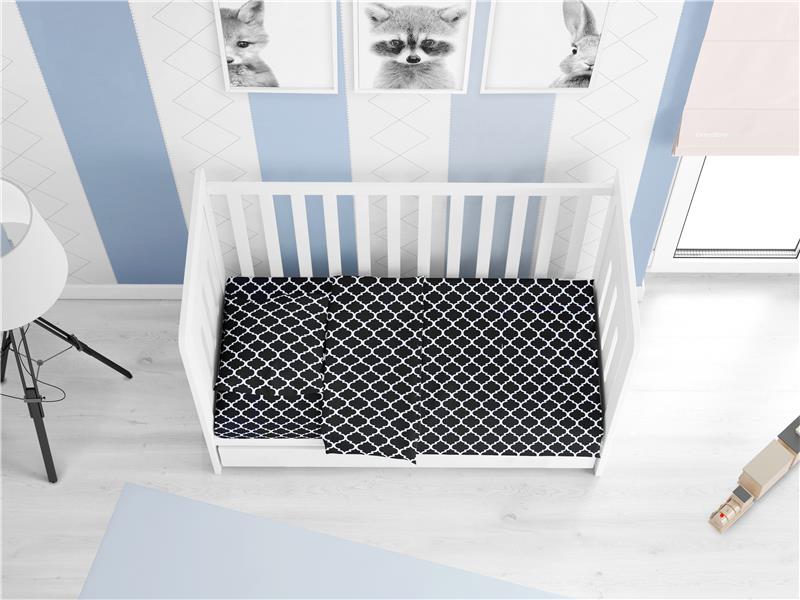 ΚΑΤΩΣΕΝΤΟΝΟ ΜΕ ΛΑΣΤΙΧΟ ΒΡΕΦ Cotton 100% 0,70X1,40X0,15 Windows 175  Dark blue-White