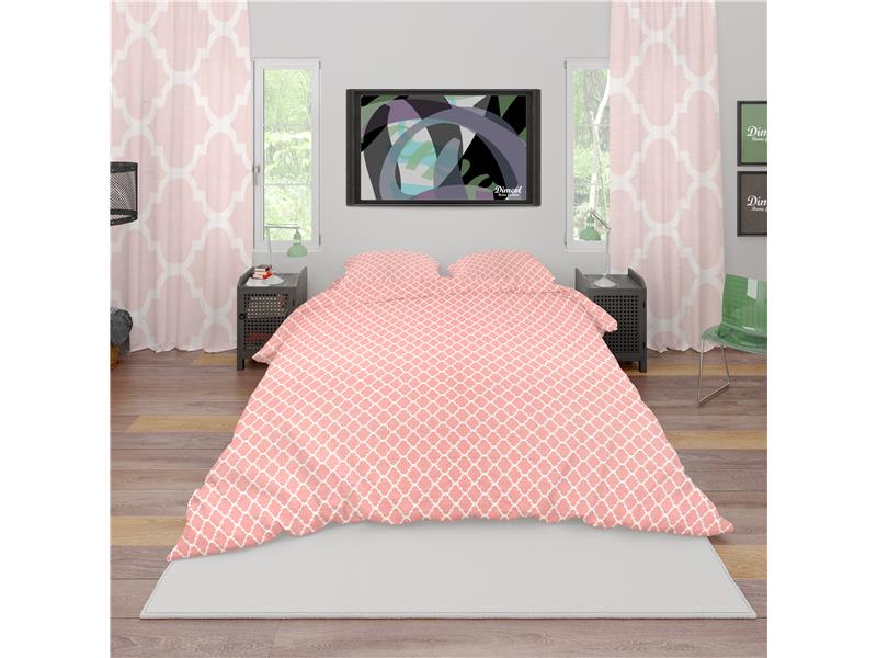 ΣΕΝΤΟΝΙΑ ΕΜΠΡΙΜΕ ΣΕΤ 4 τεμ ΕΝΗΛ Cotton 100% 220Χ240 Windows 160 Coral