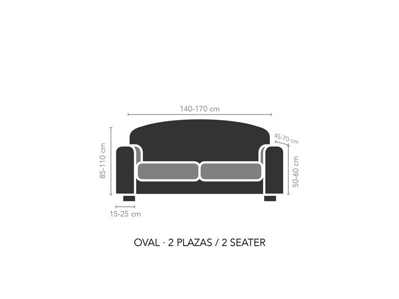 Ελαστικό Κάλυμμα Διθέσιου Καναπέ Αχιβάδα Akari Μωβ