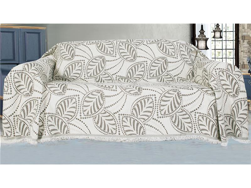 Ριχτάρι Τριθέσιου (180X300) Mcdecor Leaves Εκρού