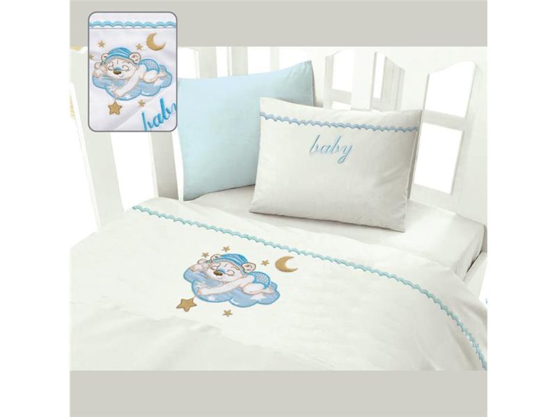 Σεντόνια Κούνιας (Σετ) (120X160) Γάτα Σιέλ