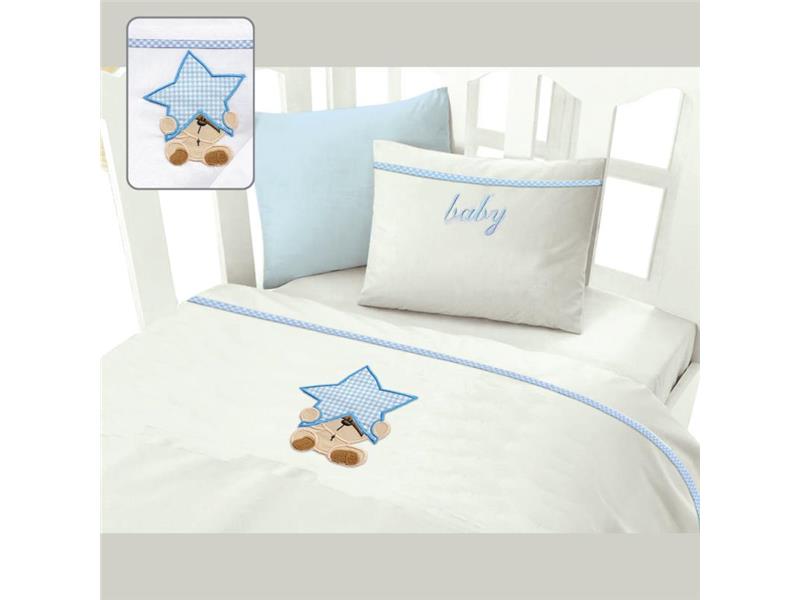 Σεντόνια Κούνιας (Σετ) (120X160) Αστέρι Σιέλ