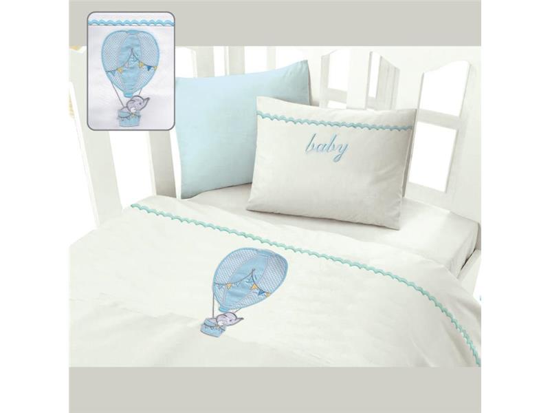 Σεντόνια Κούνιας (Σετ) (120X160) Αερόστατο Σιέλ