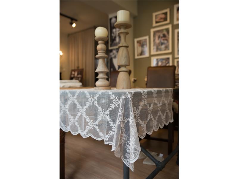 Τραπεζοκαρέ Δαντέλα (140X140) Ecru 4849 Mc Linen