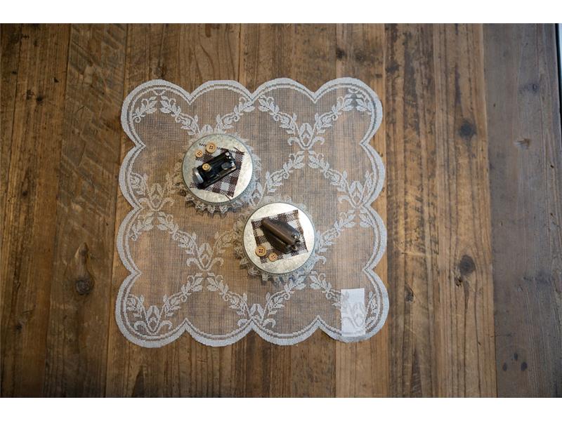 Σεμέν Δαντέλα (40X40) Light Grey 4849 Mc Linen