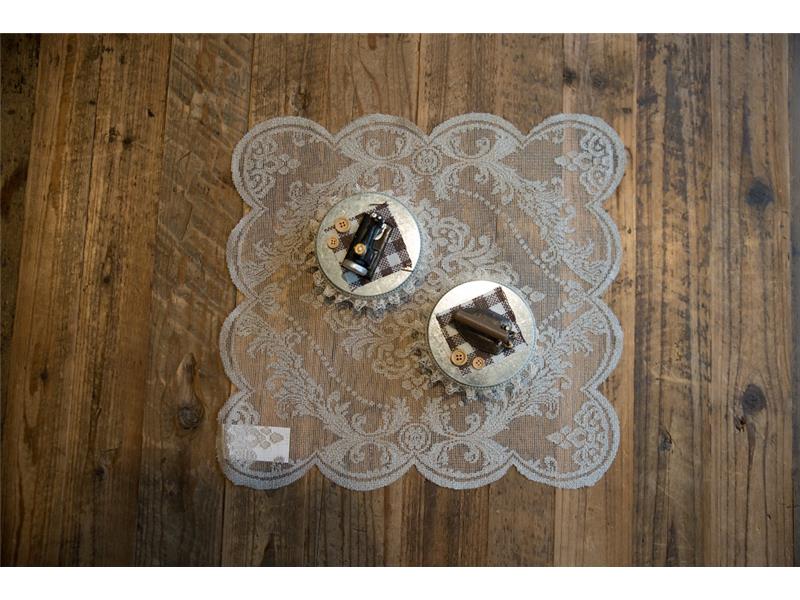 Σεμέν Δαντέλα (40X40) Grey 4826 Mc Linen