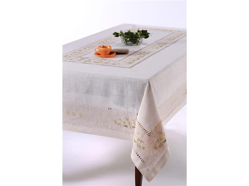 Χειροποίητο τραπεζομάντηλο 9858 (170cm x 220cm) κίτρινο
