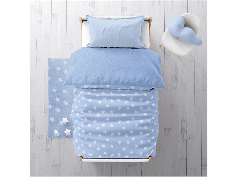 Κουβερτοπάπλωμα Φωσφοριζέ Borea Starlight Σιέλ 160x220  