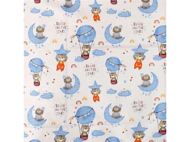 ΣΕΝΤΟΝΑΚΙ ΛΙΚΝΟΥ ΒΡΕΦ Cotton 100% 80Χ110 Reach the stars 191 Sky blue