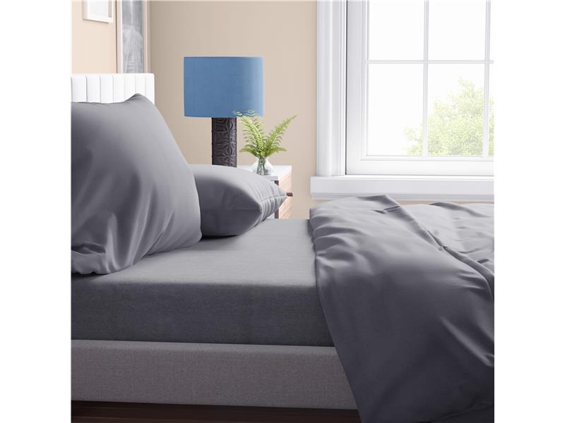 ΣΕΝΤΟΝΙΑ ΣΕΤ 4 τεμ ΕΝΗΛ Cotton 100% 240Χ270 Solid 495 Dark grey