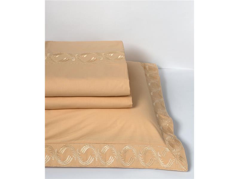 σεντόνια βαμβακερά ( 230cm x 250cm 2x 50cm x 70cm) M110 χρυσό