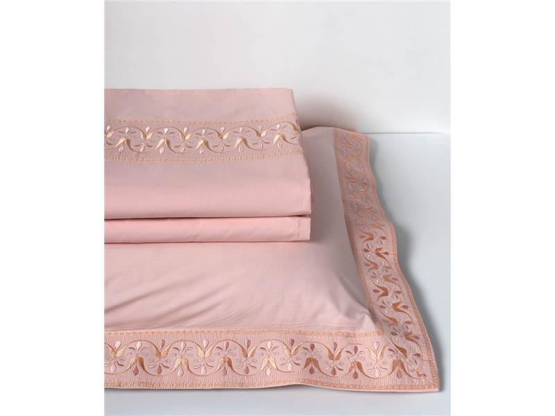 σεντόνια βαμβακερά ( 230cm x 250cm 2x 50cm x 70cm) M126 ρόζ