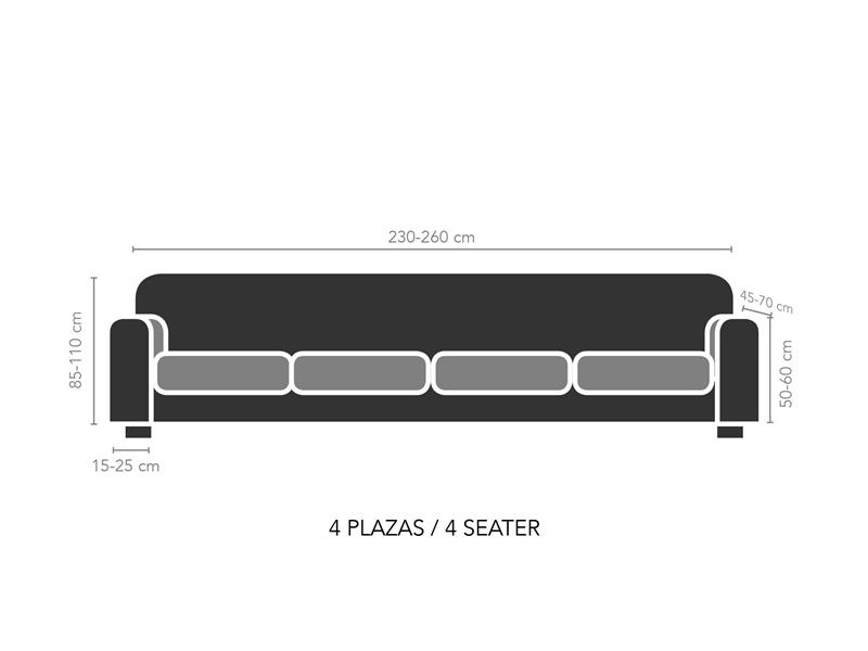 Ελαστικό Κάλυμμα Τετραθέσιου Καναπέ Edir Μώβ