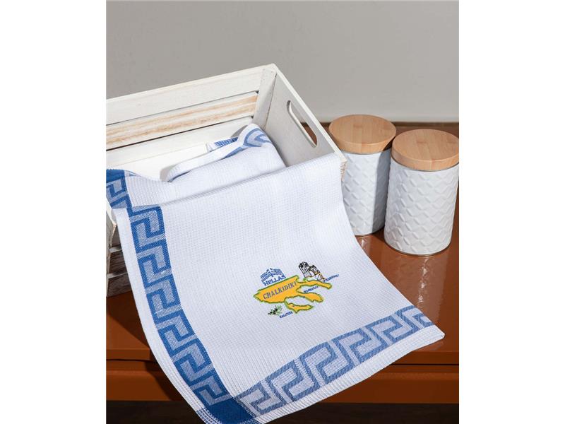 Σετ 12 τεμαχίων ποτηρόπανα (40cm x 60cm) Χαλκιδική