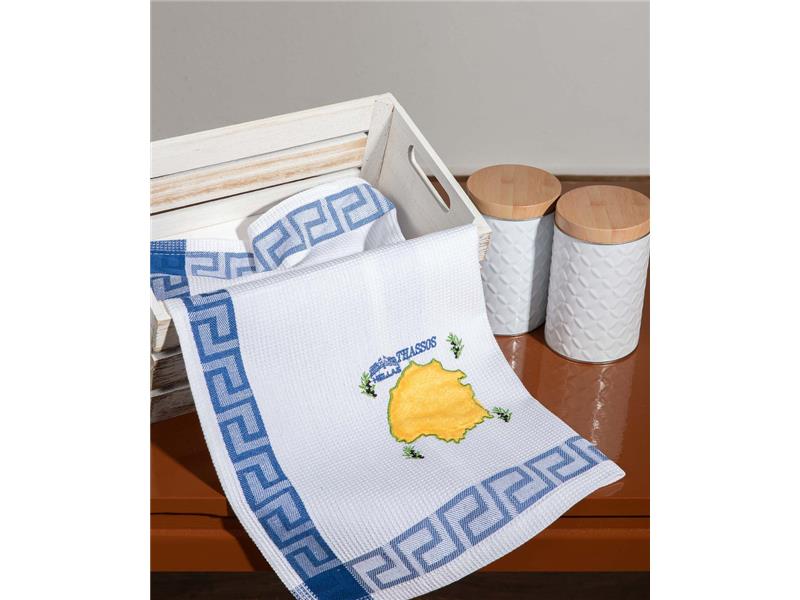 Σετ 12 τεμαχίων ποτηρόπανα (40cm x 60cm) THASOS